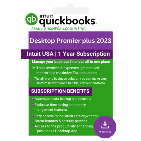 Intuit QuickBooks Premier Plus 2023 – US Version